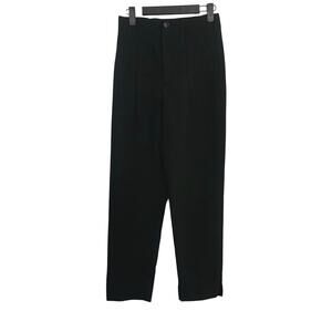 ZARA High Waisted Tapered Ankle Straight Stretch Career Trousers 2 Black #3290
